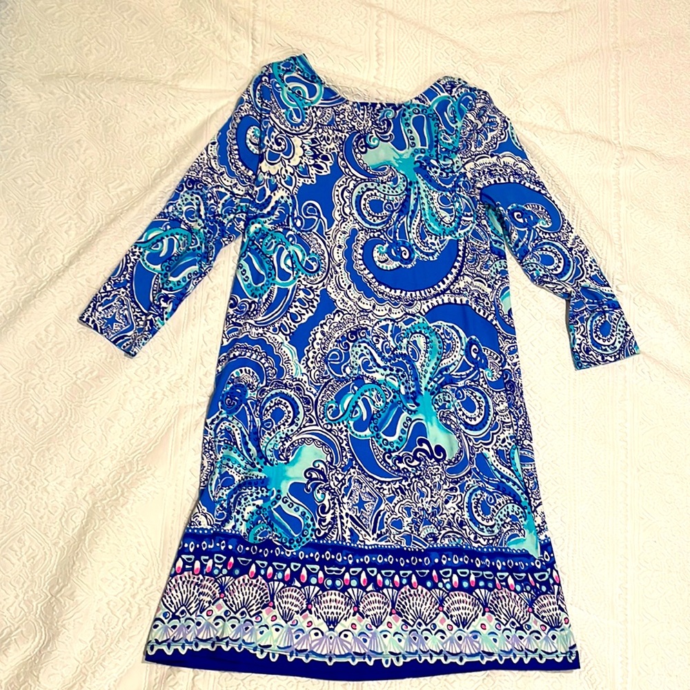 NWT Lilly Pulitzer 3/4 sleeve shift dress with back detail